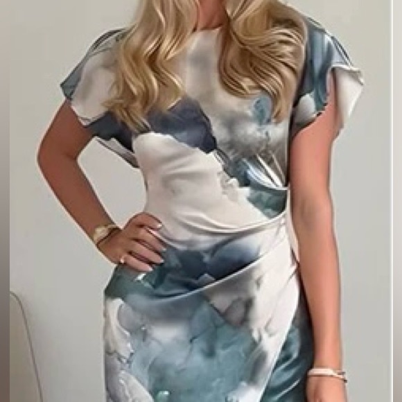 Zara Dresses & Skirts - 🆕 2024 ZARA TIE DYE SATIN EFFECT MIDI DRESS